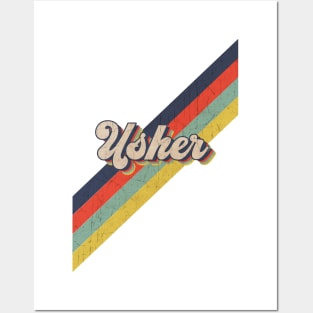 retro vintage color Usher Posters and Art